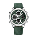 Green Silver Leather