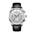 Silver White (Black Leather)