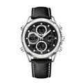 Black Silver Leather
