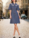 Navy Blue & Gingham