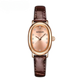Rose Gold - Brown Leather