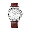 Leather Brown White
