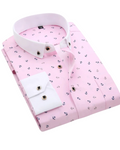 Pink with white collar and navy anchors