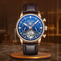 Pink Gold Blue Leather