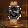 Silver Black (Leather Band)