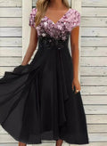 Purple Flower Black
