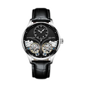 Leather Silver Black
