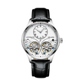 Leather Silver White