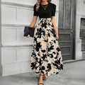 Floral Beige Black