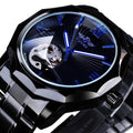Blue with metal strap